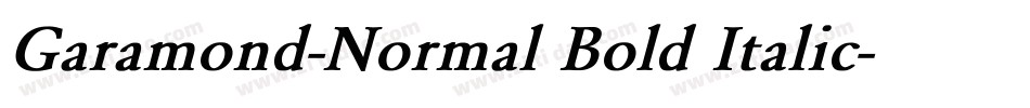 Garamond-Normal Bold Italic字体转换